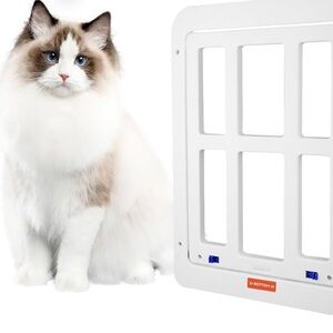 PETLESO Small Pet Door for Screen & Sliding Doors - 8.3" x 10.3" Magnetic